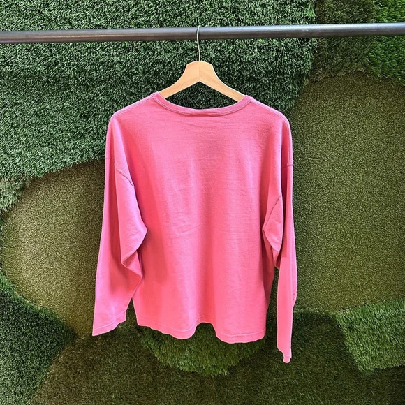 Vintage Cherokee Pink Tonal Spellout Long Sleeve T-shirt - Picture 2 of 4